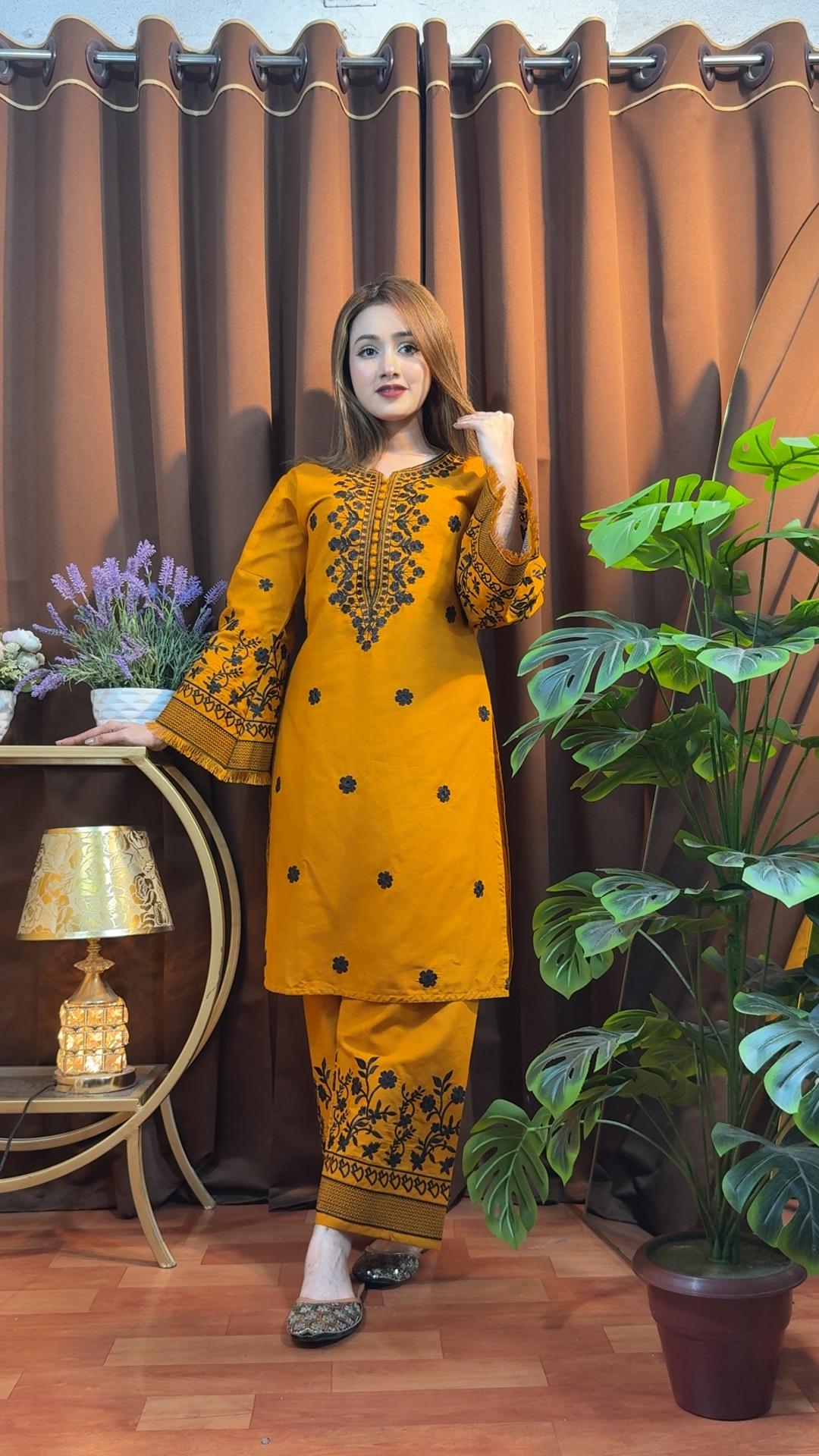 eDeals - Premium Soft Cotton Embroidery Dress for Women - 02